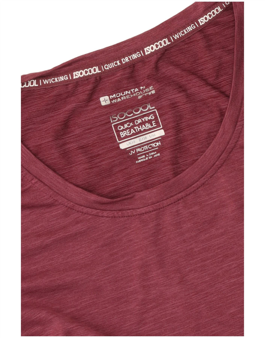Mountain Warehouse IsoCool T-Shirt-Oberteil für Damen, UK 10, Größe S, Kastanienbraun gefleckt