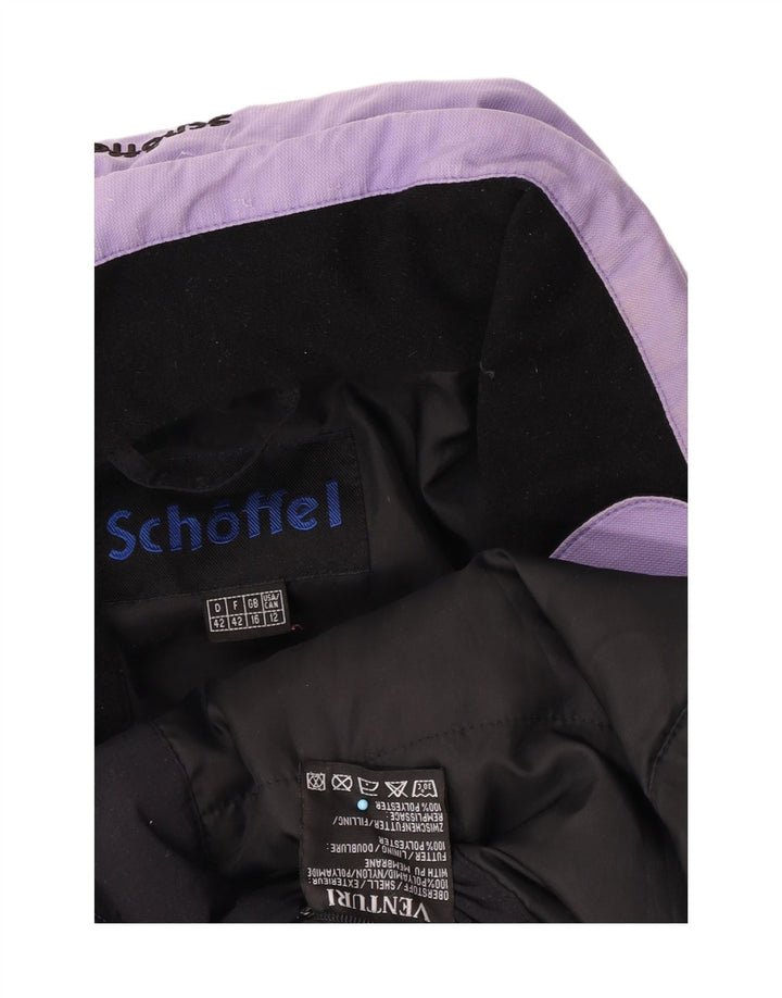 Schöffel Damen Skijacke mit Kapuze UK 16 Large Lila Polyamid