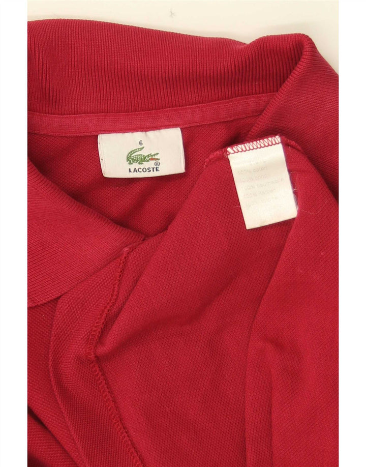 Lacoste Herren-Poloshirt, Größe 6 XL, rote Baumwolle