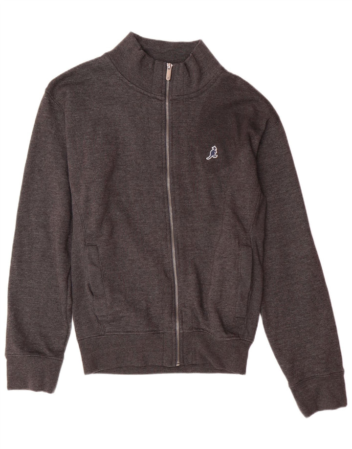 KANGOL Herren-Trainingsanzug-Oberteil, Jacke, Größe S, graue Baumwolle