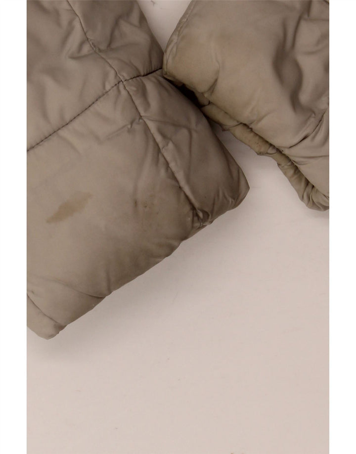 GUESS Damen Wattierte Jacke UK 16 Large Beige Polyester