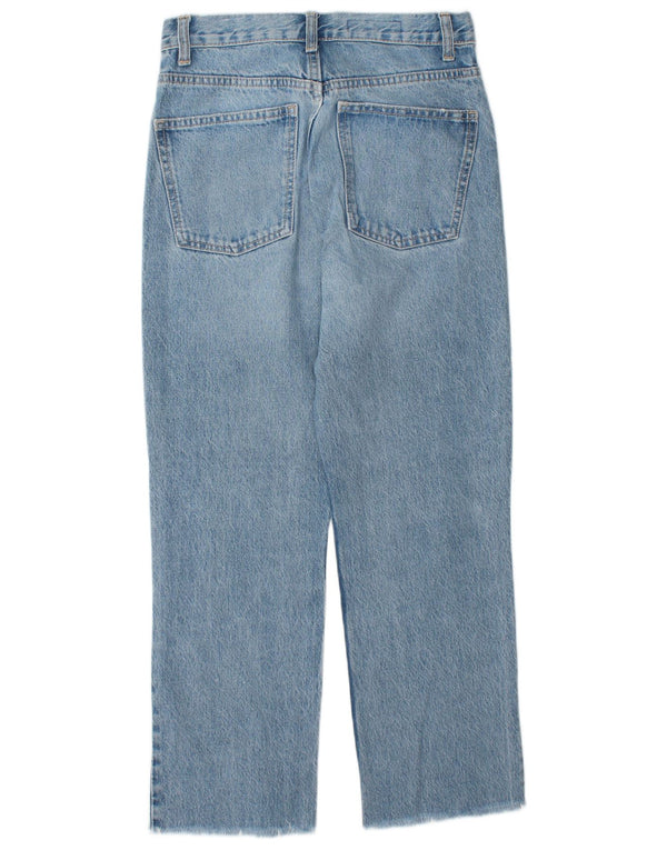 ZARA Damen-Jeans mit hoher Taille, gerade, EU 36, XS, W26, L26, blaue Baumwolle