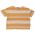 Marks & Spencer Damen Übergroßes T-Shirt-Oberteil UK 16 Large Orange gestreift
