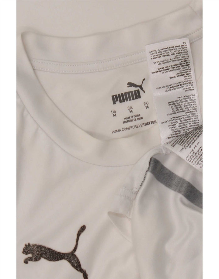 Puma Damen Grafik-T-Shirt-Oberteil Mittelweißes Polyester