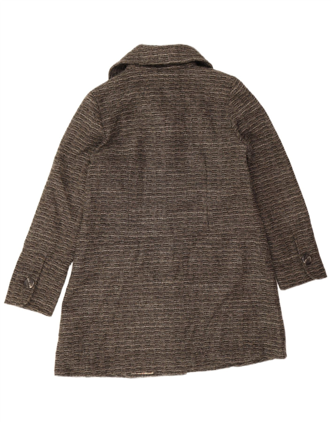 White Stuff Damenmantel UK 14, groß, grau gestreift, Polyester