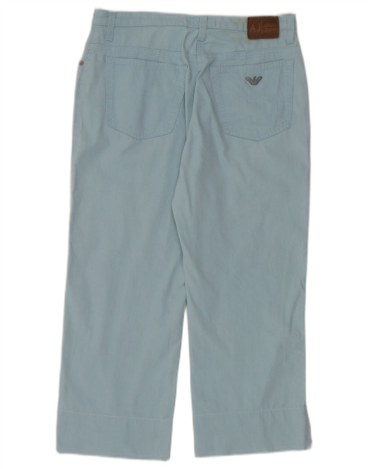 Armani Damen Gerade Caprihose W29 L22 Blau