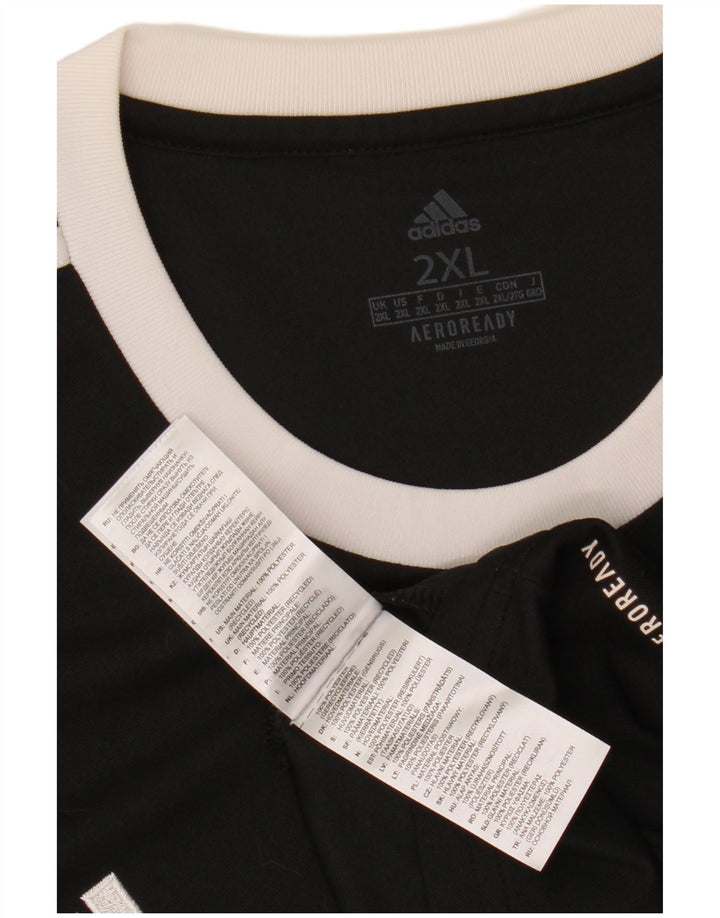 Adidas Herren Aeroready T-Shirt Top 2XL Schwarz Polyester