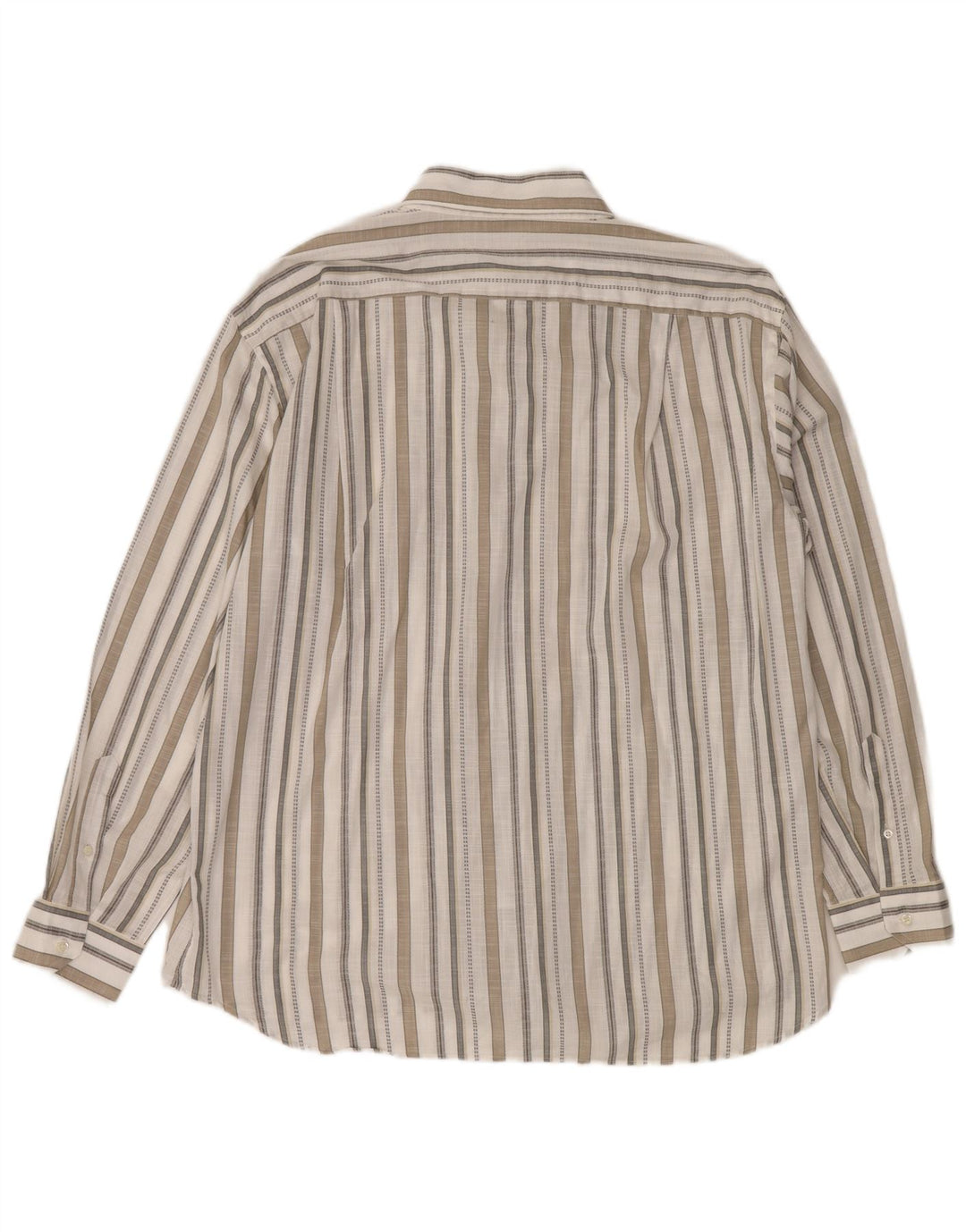 ROCCOBAROCCO Herrenhemd Größe 45 18 2XL Off White gestreift