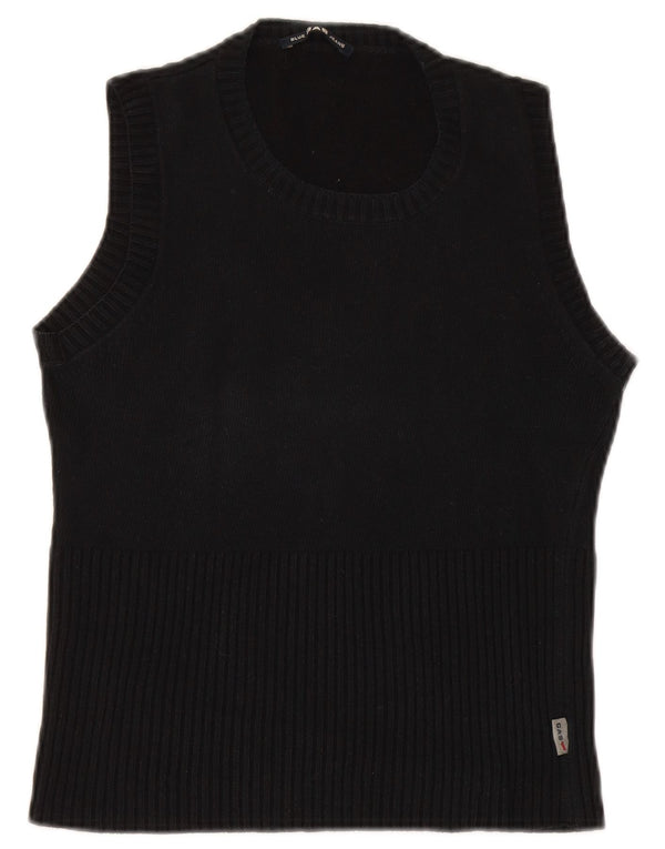 Gas Damen Weste Tank Top UK 8 Small Schwarz Baumwolle