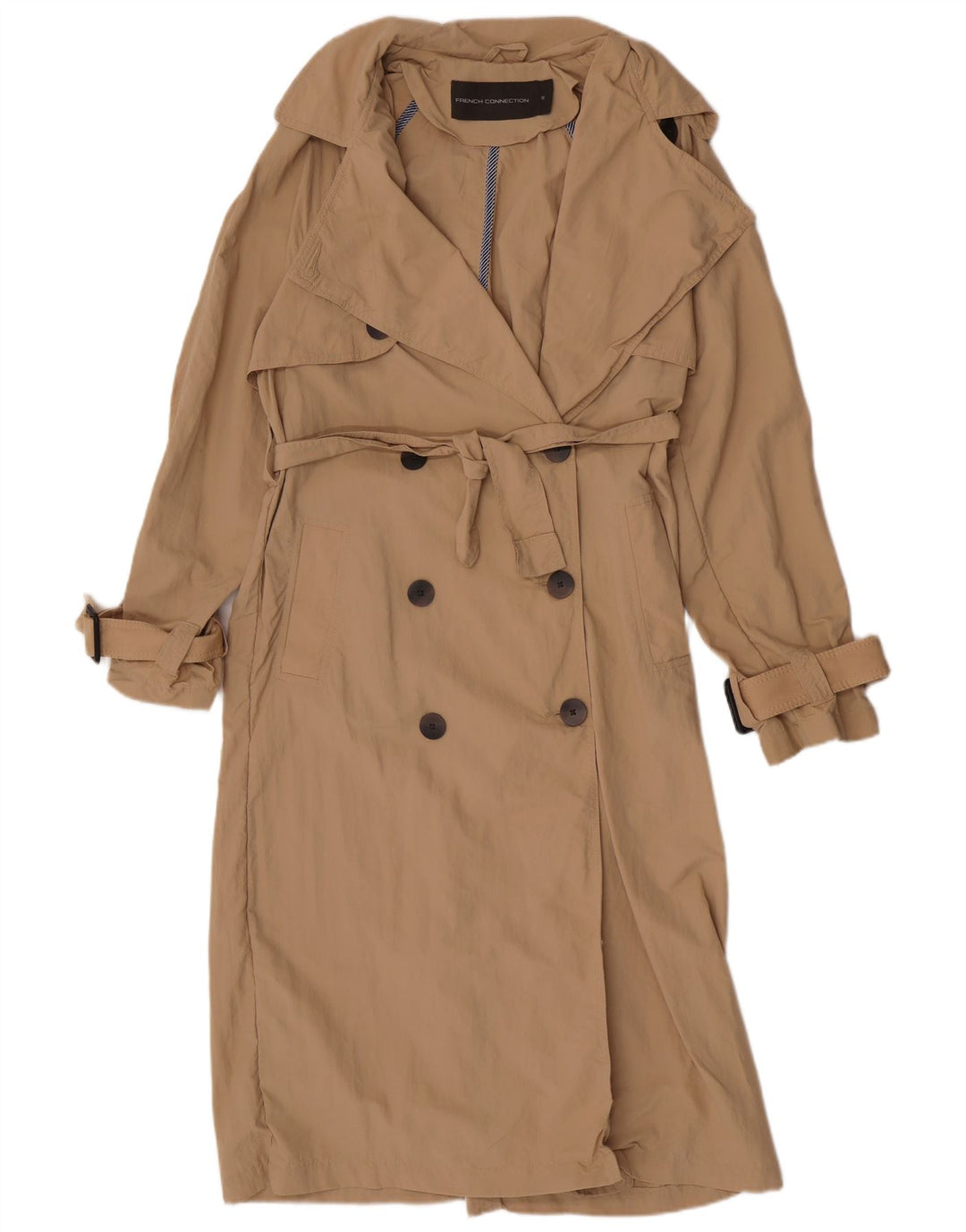 French Connection Damen Trenchcoat UK 10 Small Beige Polyamid