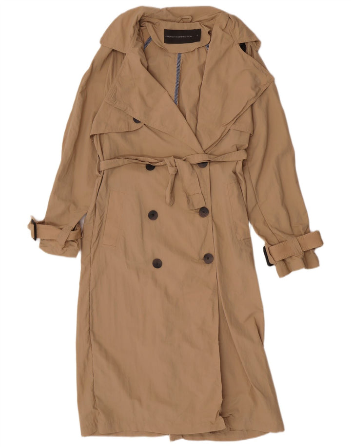 French Connection Damen Trenchcoat UK 10 Small Beige Polyamid