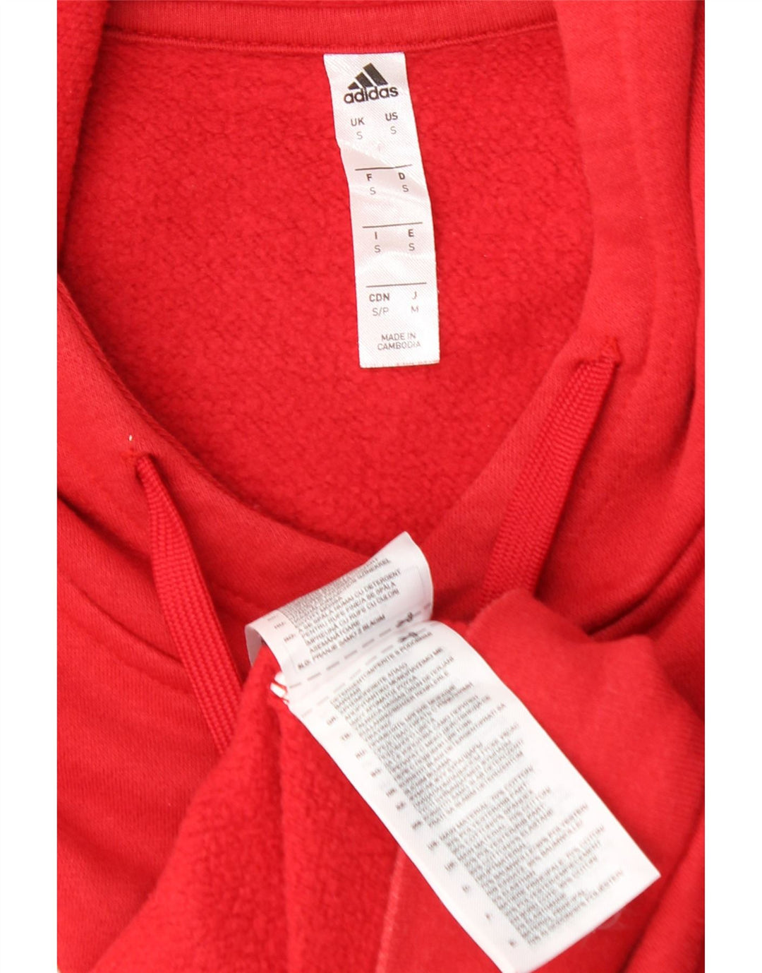 ADIDAS Herren Kapuzenpullover, klein, rote Baumwolle