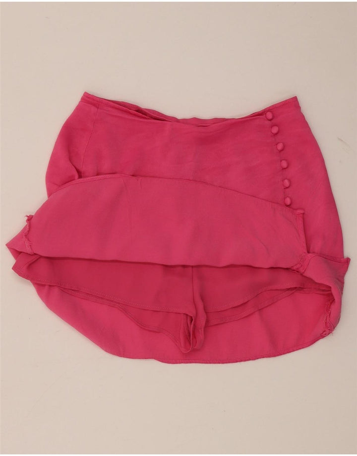 Zara Damen Skort Small W26 Rosa Viskose