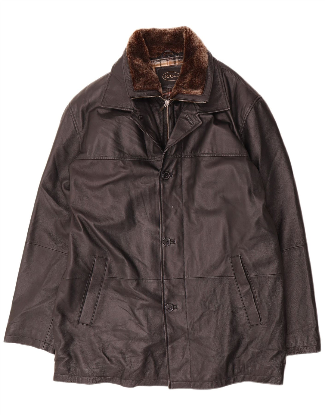 JCC Herren Lederjacke IT 54 2XL Schwarz