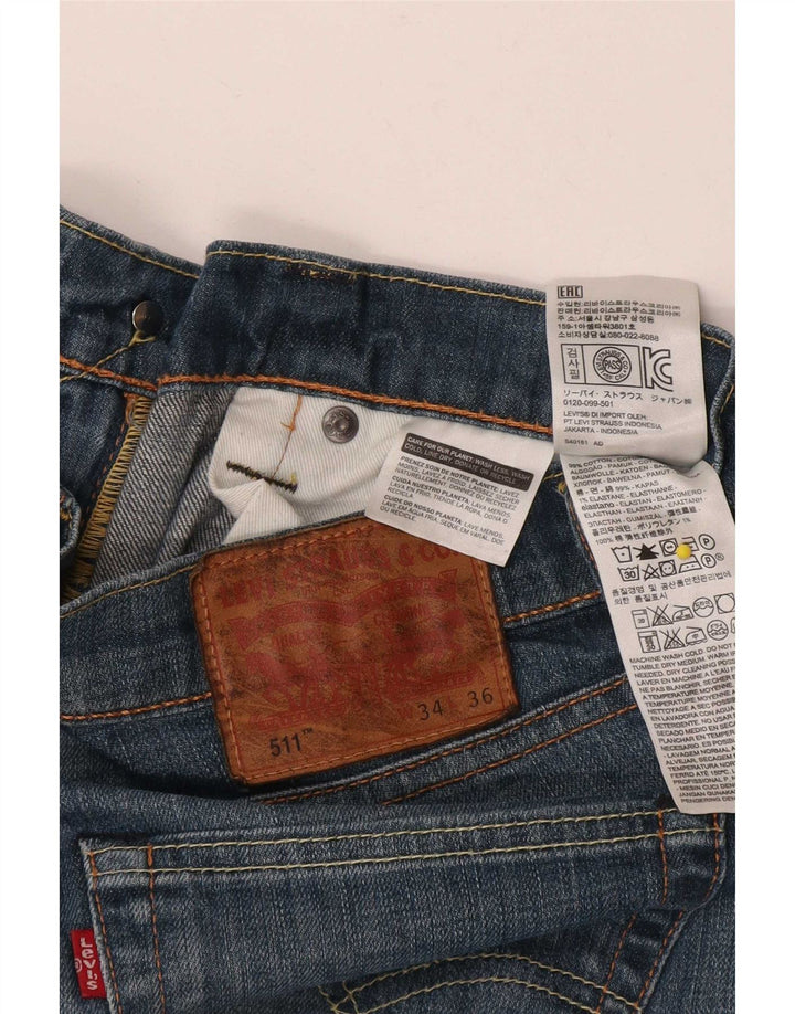 Levi's Herren 511 Slim Jeans W34 L36 Blaue Baumwolle