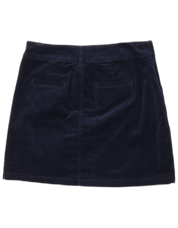 Crew Clothing Damen Cordrock UK 10 Small W29 Marineblaue Baumwolle