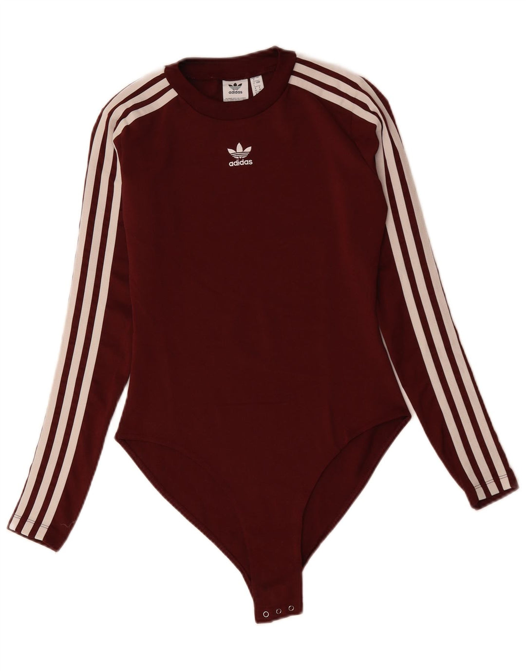 ADIDAS Langarm-Body für Damen, UK 8, Größe S, Burgunderrot, Polyester