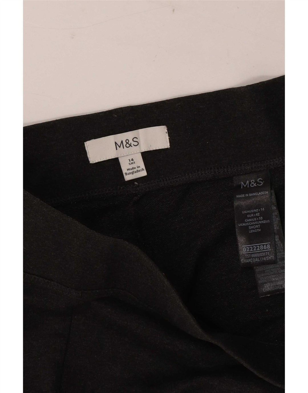 Marks & Spencer Damen Leggings UK 14 Große graue Baumwolle