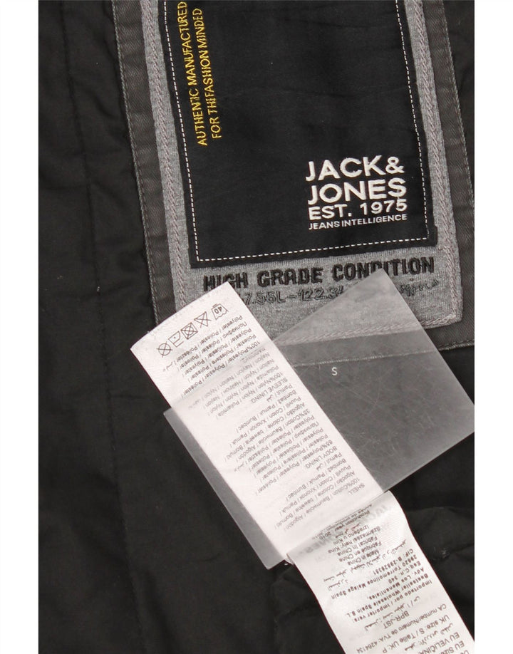 Jack & Jones Herren Militärjacke UK 36 Small Graue Baumwolle
