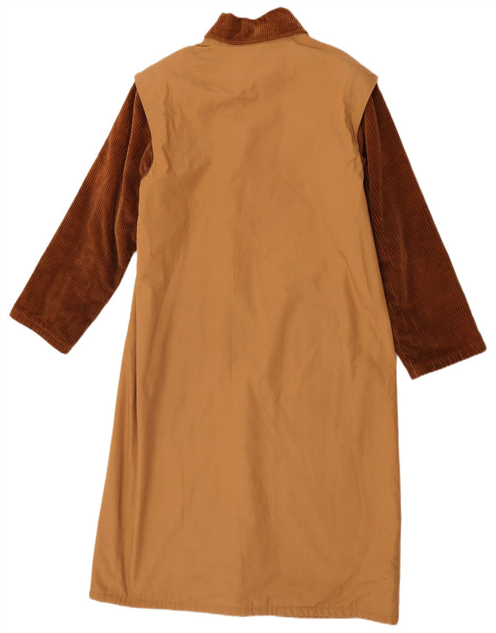 Vintage Damenmantel UK 16 Großer brauner Farbblock