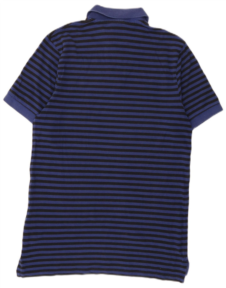 Nike Herren Inter Mailand Poloshirt Mittelgroße marineblaue gestreifte Baumwolle