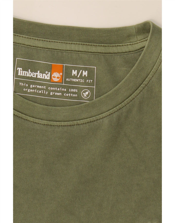 TIMBERLAND Mens Authentic T-Shirt Top Medium Khaki Cotton Vintage Timberland and Second-Hand Timberland from Messina Hembry 
