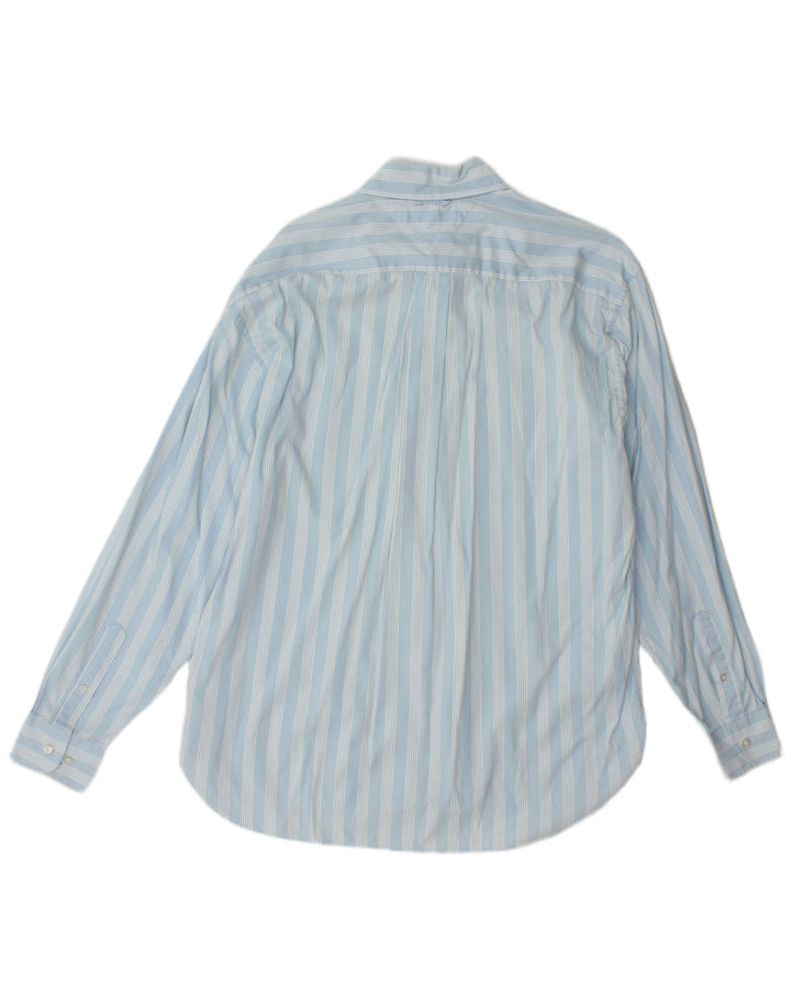 Tommy Hilfiger Herrenhemd mittelblau gestreift aus Baumwolle