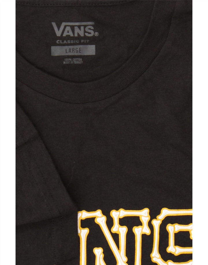 Vans Herren-T-Shirt mit Grafik, Größe L, Schwarz, Baumwolle