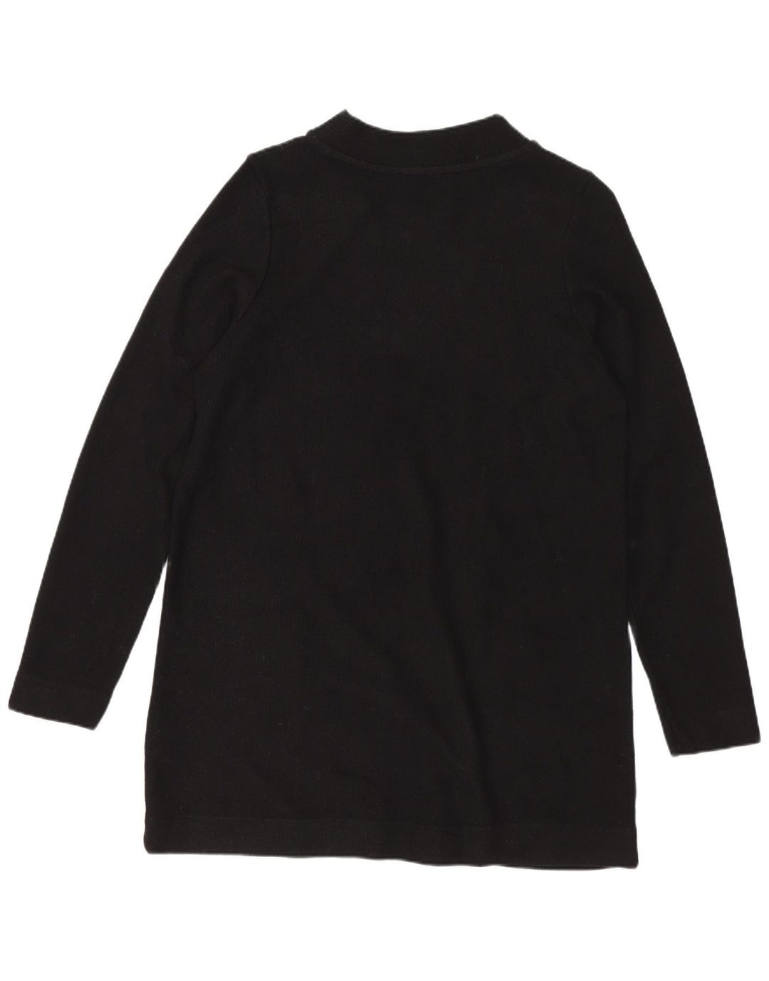 Marks & Spencer Damen Langarm-Tunika-Oberteil UK 12 Medium Schwarz Polyester