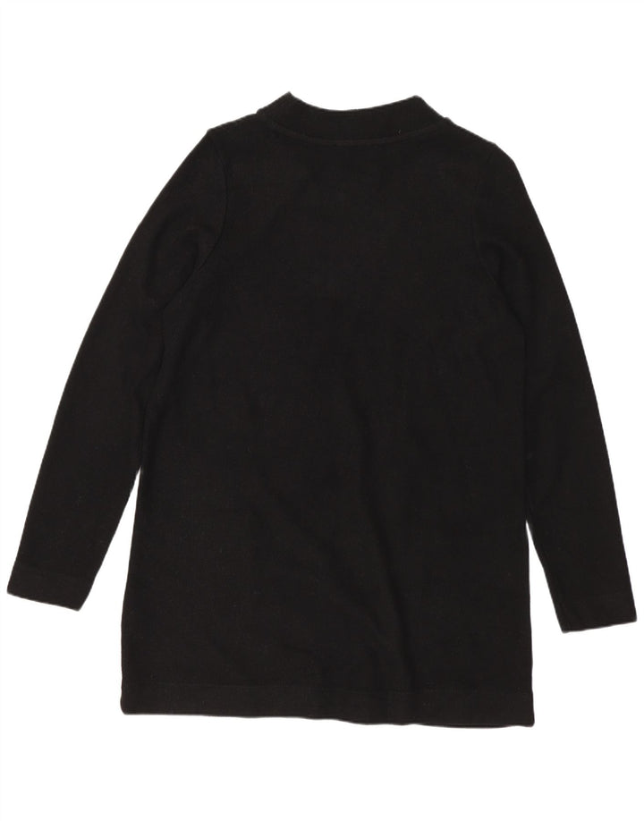 Marks & Spencer Damen Langarm-Tunika-Oberteil UK 12 Medium Schwarz Polyester