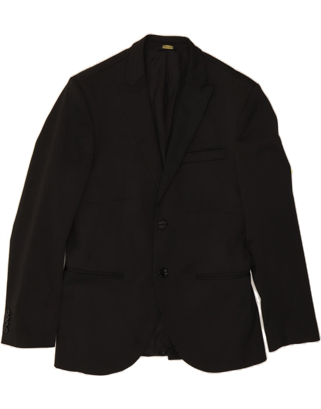 HAVANA & CO Herren-Blazerjacke mit 2 Knöpfen, IT 48, Mittelschwarzes Polyester