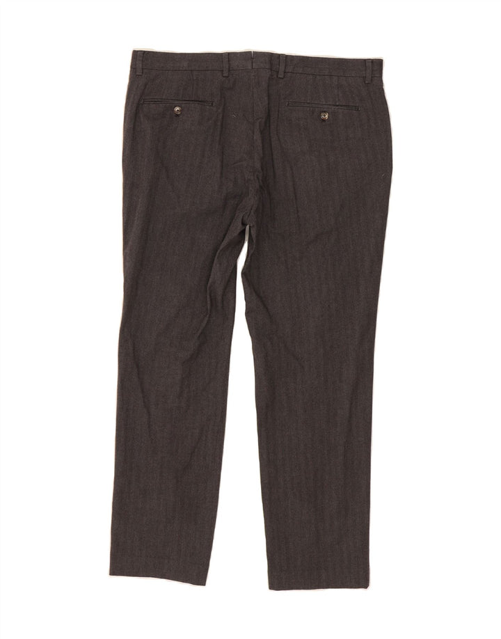 MASSIMO DUTTI Mens Slim Suit Trousers EU 46 XL W36 L30 Brown Polyester Vintage Massimo Dutti and Second-Hand Massimo Dutti from Messina Hembry 
