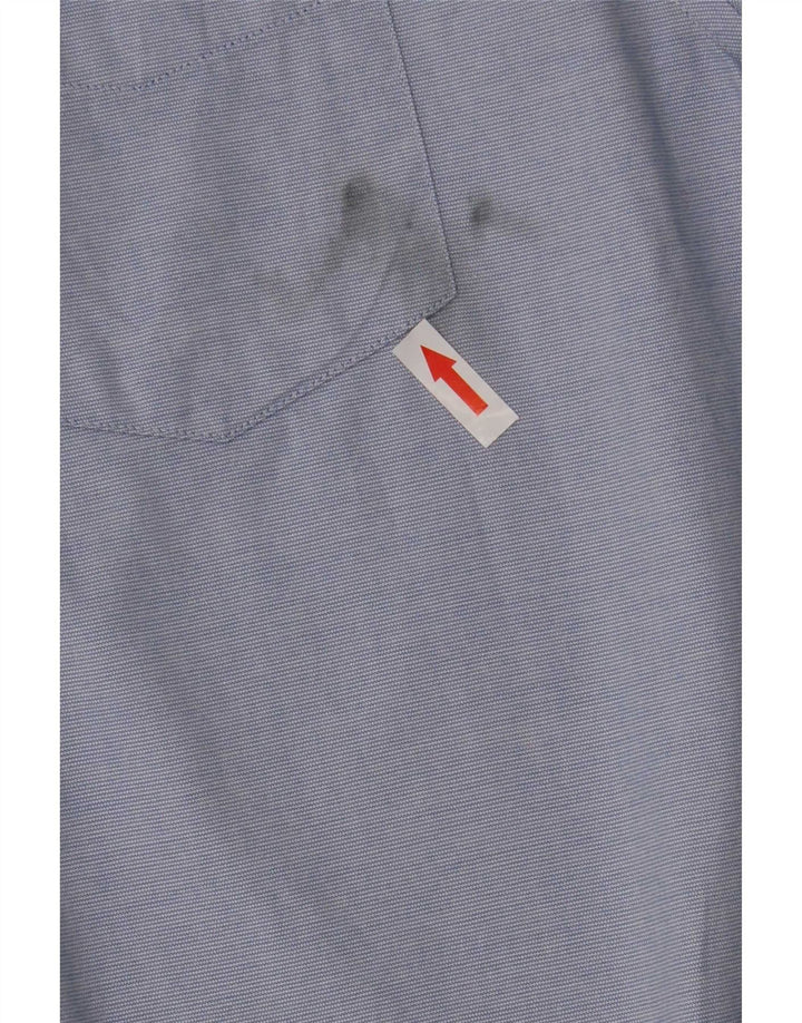 Superdry Herren-Hemd in normaler Passform, große blaue Nadelstreifen-Baumwolle