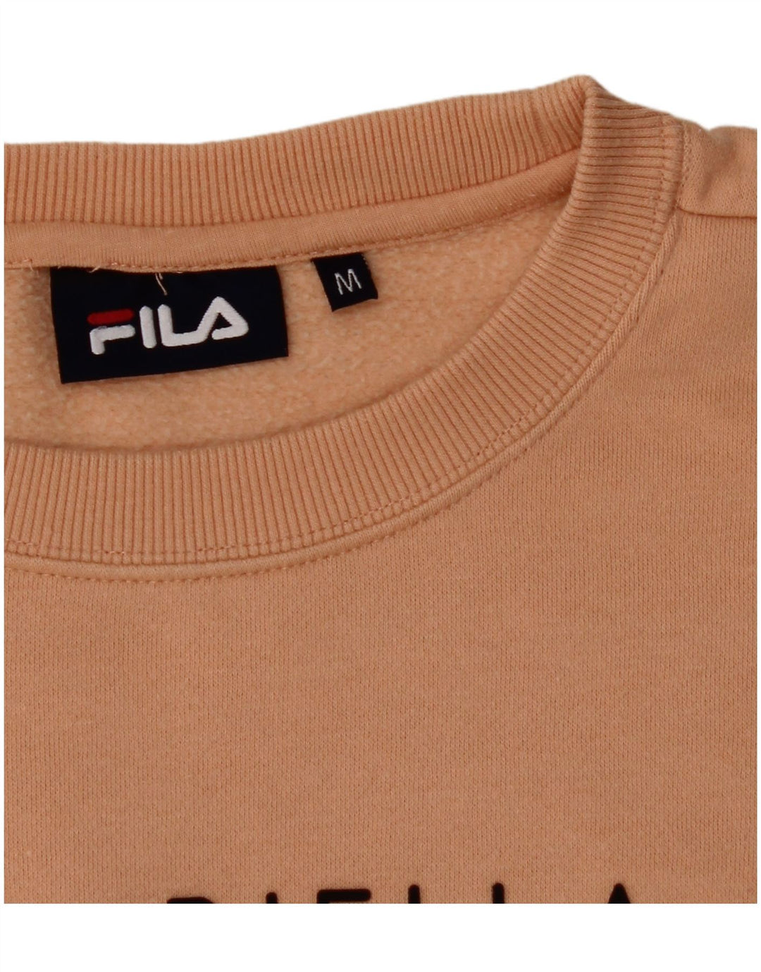 FILA Womens Graphic Sweatshirt Jumper UK 14 Medium Pink Colourblock