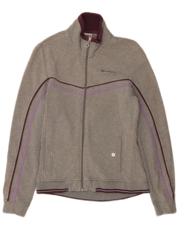 CHAMPION Damen-Trainingsanzug-Top-Jacke, UK 10, Größe S, Grau