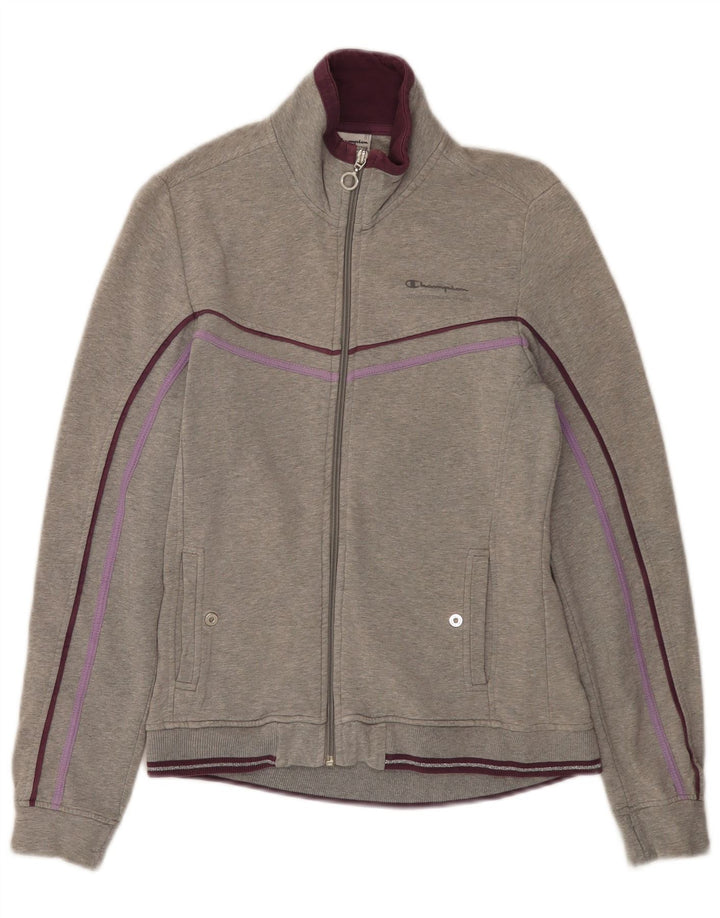 CHAMPION Damen-Trainingsanzug-Top-Jacke, UK 10, Größe S, Grau
