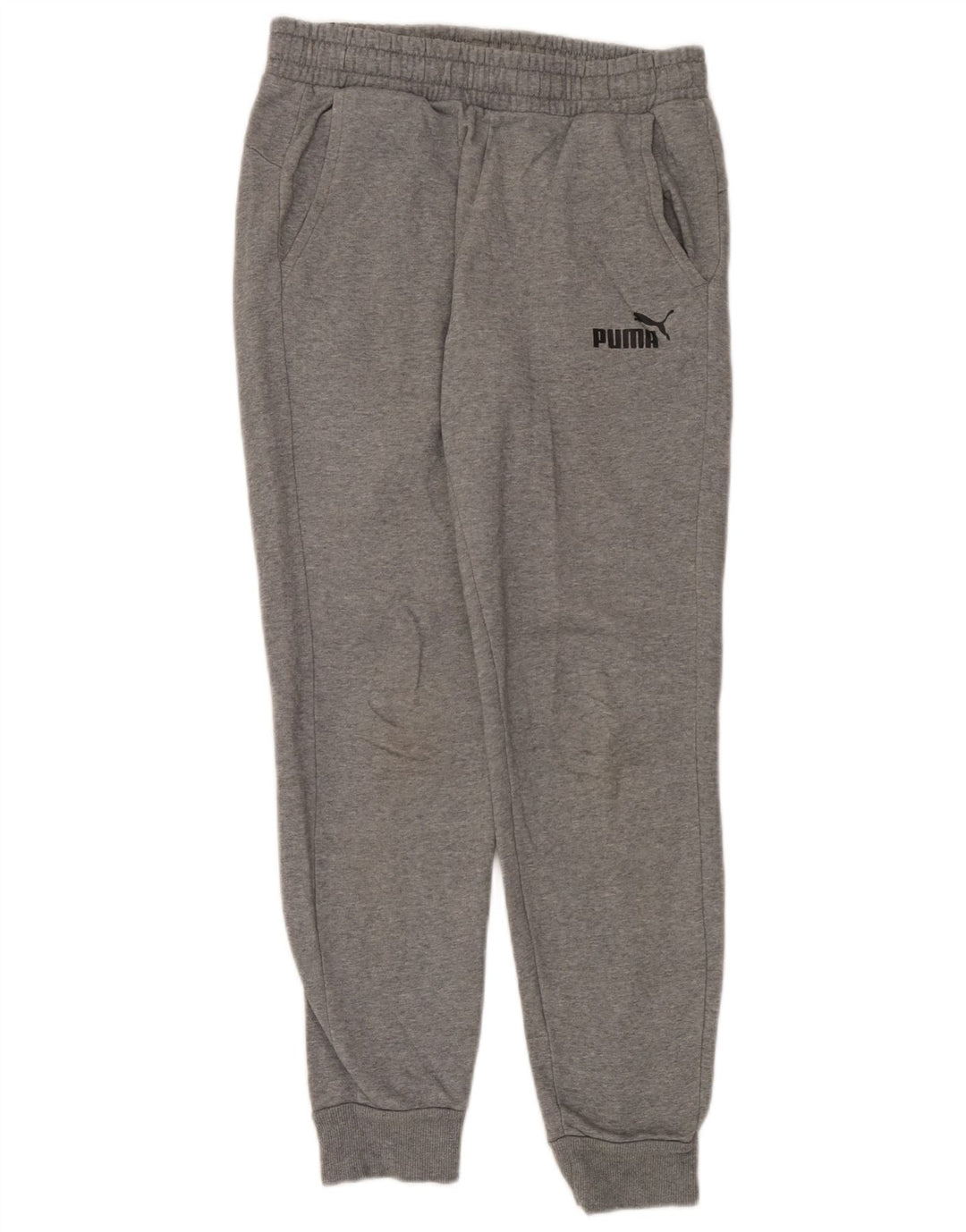 Puma Herren-Trainingshose, Jogginghose, mittelgrau gefleckte Baumwolle