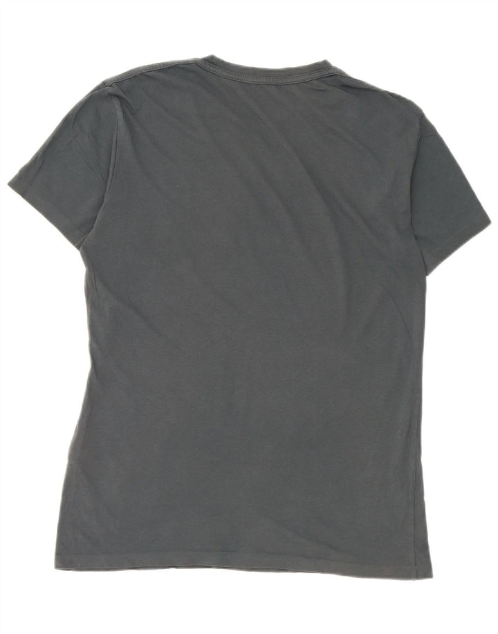 All Saints Herren T-Shirt Top Small Grau Baumwolle