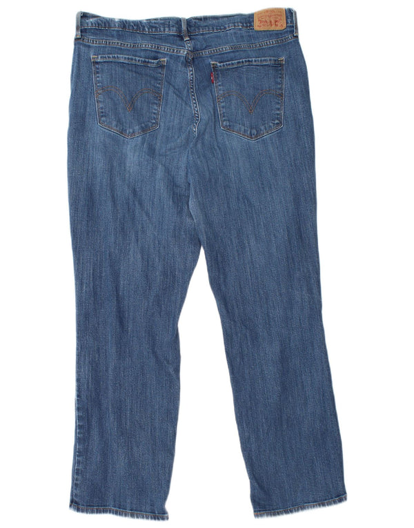 Levi's Damen 505 High Waist Straight Jeans US 14 XL W32 L28 Blaue Baumwolle