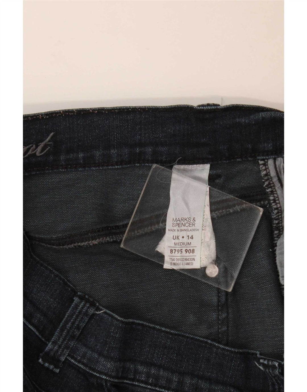 Marks & Spencer Damen Slim Bootcut Jeans UK 14 Medium W32 L26 Marineblau