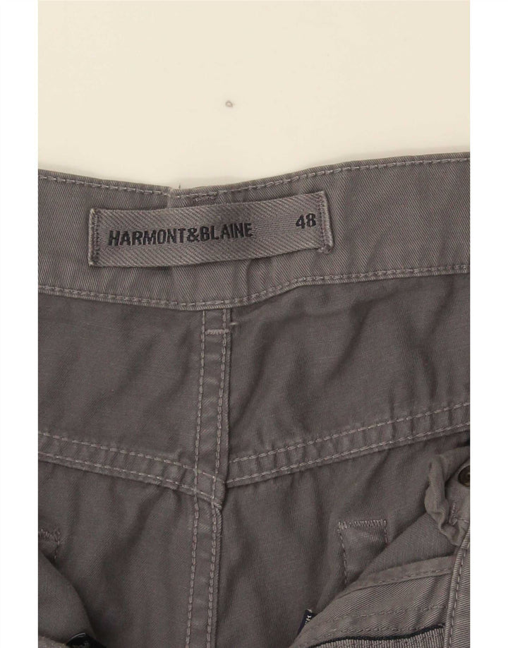 Harmont & Blaine Gerade Freizeithose für Herren IT 48 Mittelgraue Baumwolle