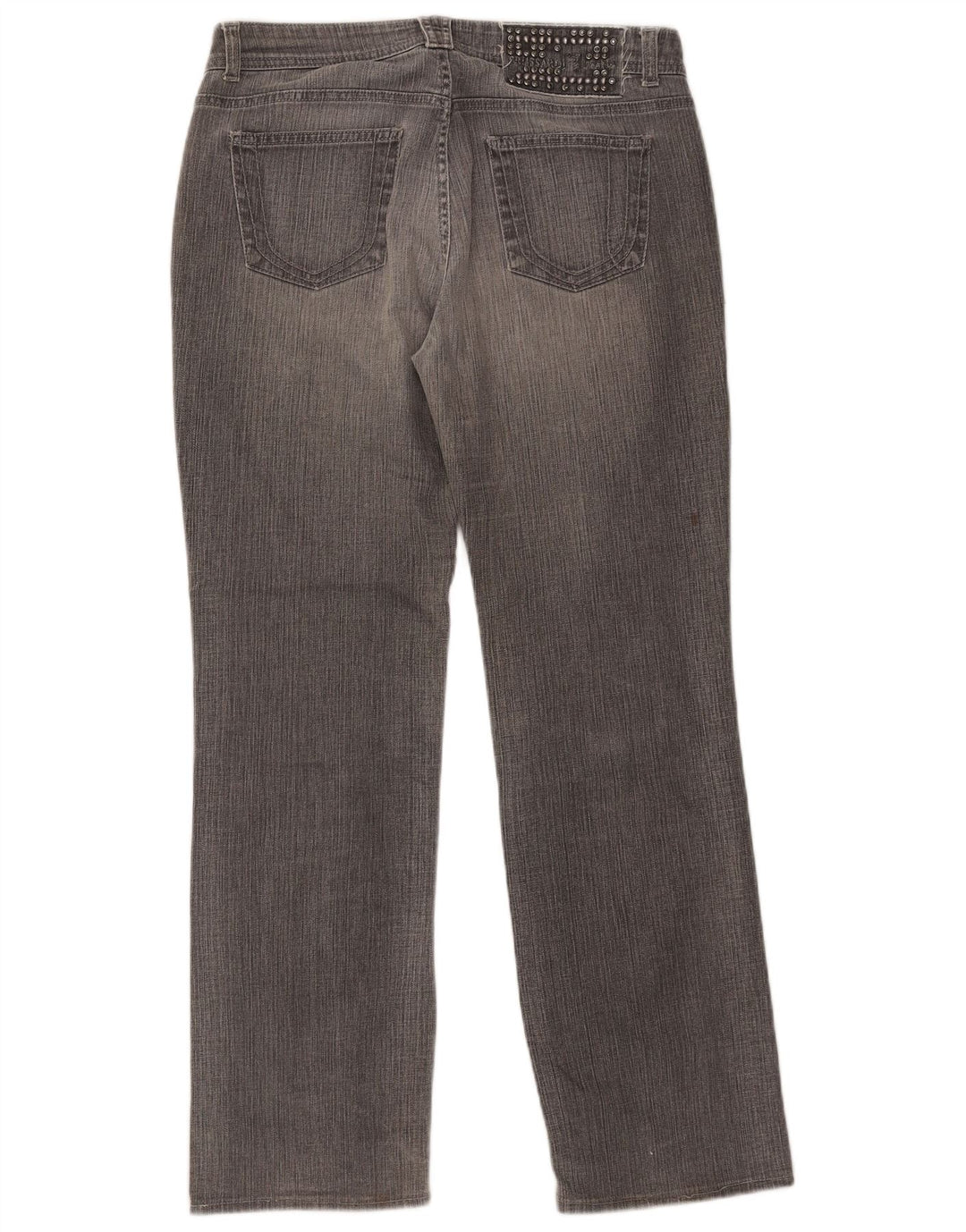 Trussardi Damen Straight Jeans W29 L30 Graue Baumwolle