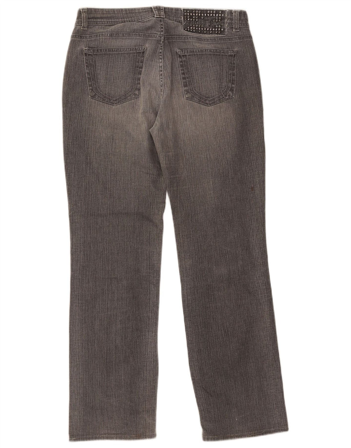 Trussardi Damen Straight Jeans W29 L30 Graue Baumwolle
