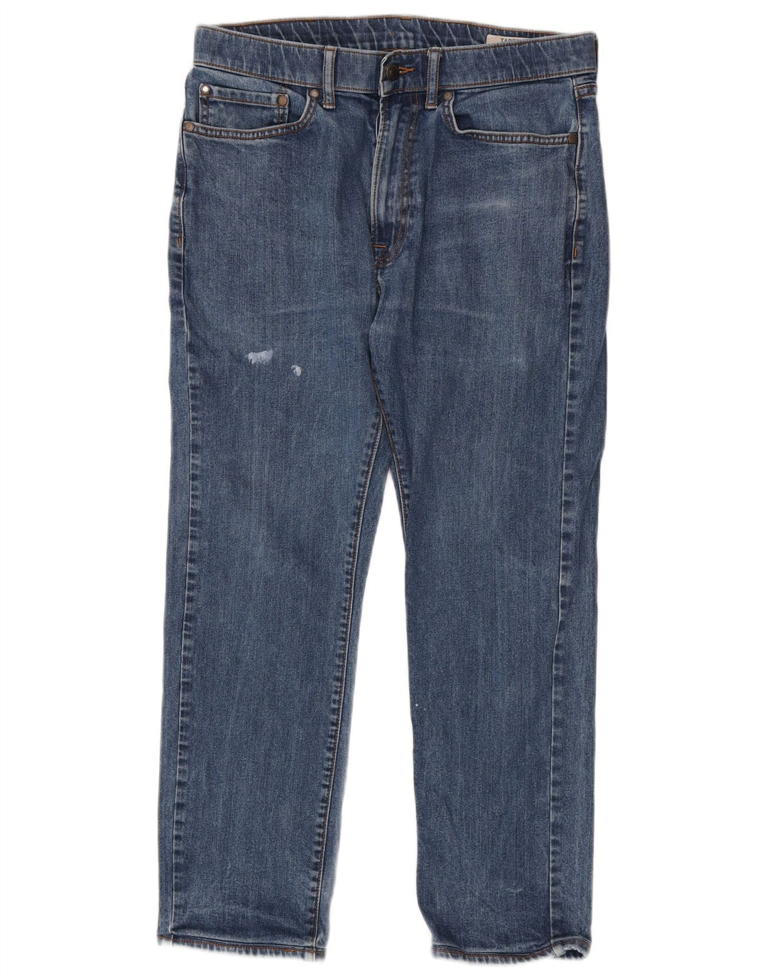 Marks & Spencer Herren Tapered Jeans W32 L29 Blaue Baumwolle