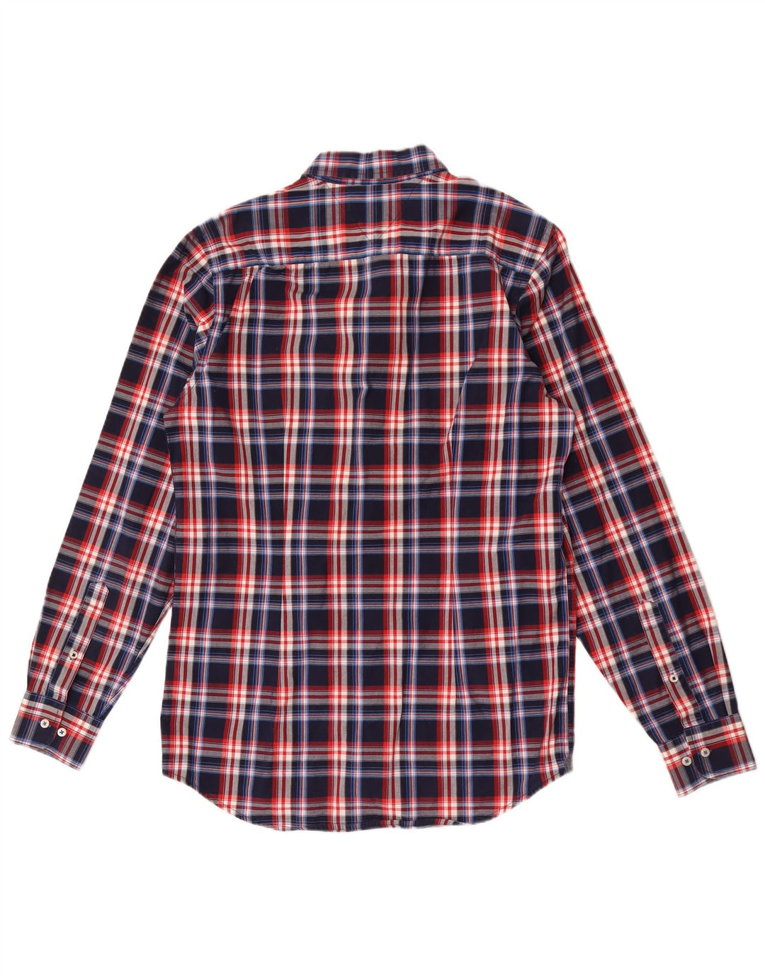 Tommy Hilfiger Herren-Slim-Fit-Hemd, groß, marineblau, kariert, Baumwolle