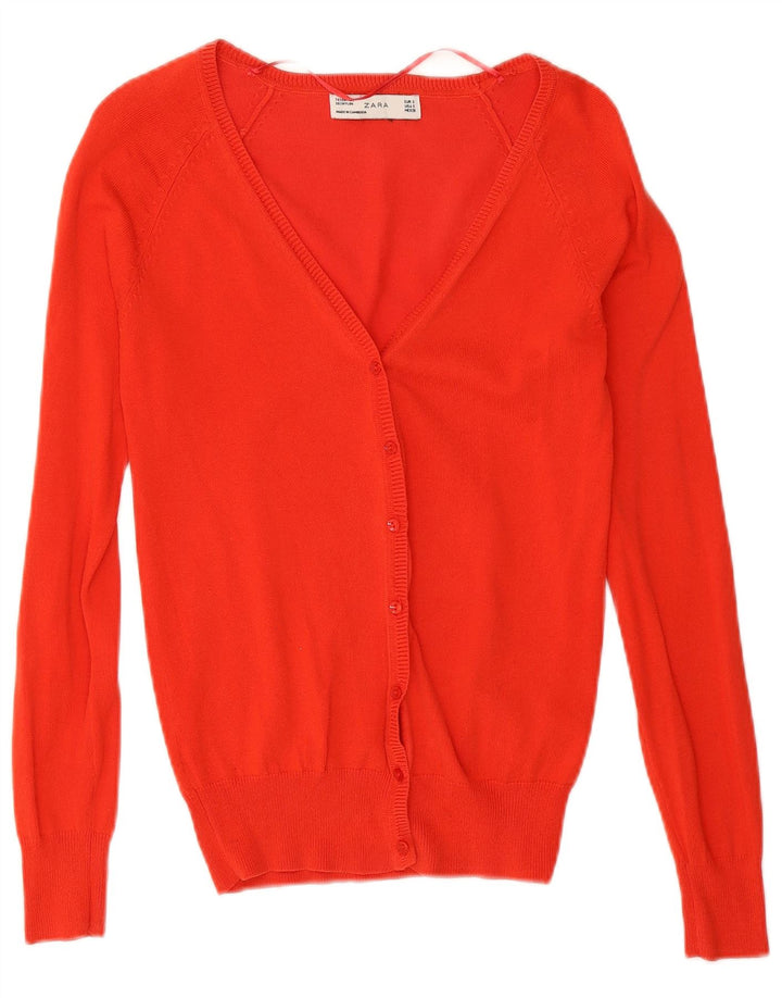 Zara Damen-Cardigan-Pullover UK 10 Small Rot