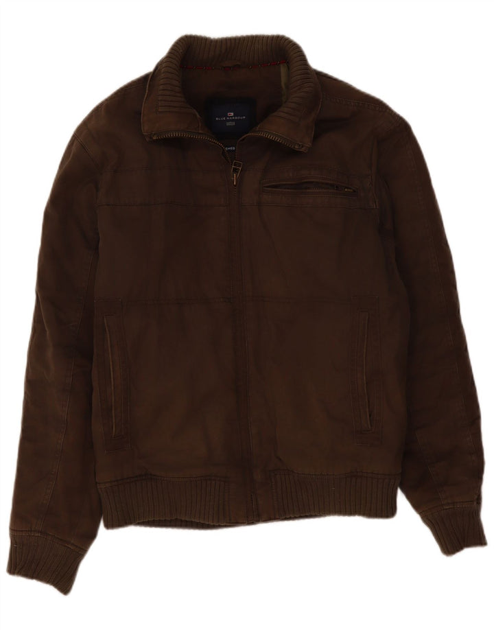 Marks & Spencer Herren Bomberjacke UK 36 Small Khaki Baumwolle