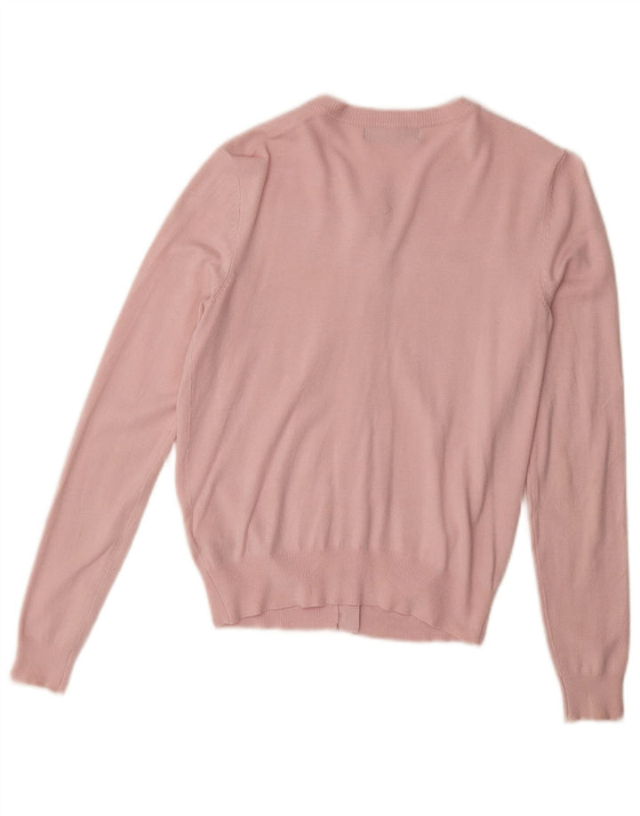 MARKS & SPENCER Damen-Cardigan-Pullover UK 8 Kleine rosa Viskose