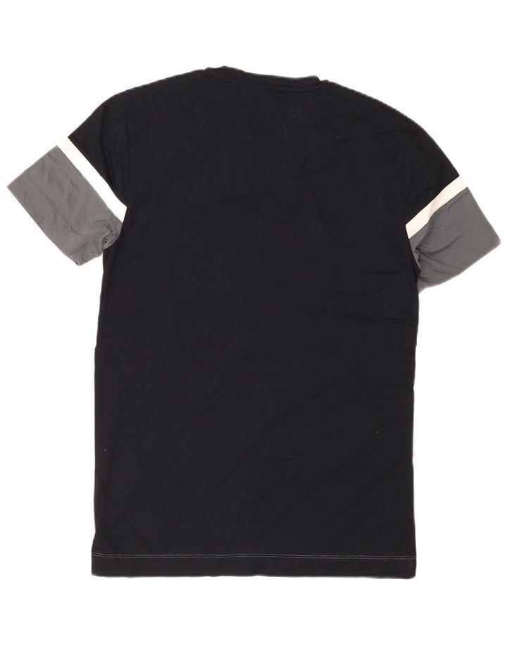 Reiss Herren T-Shirt Top Small Grau Colourblock Baumwolle