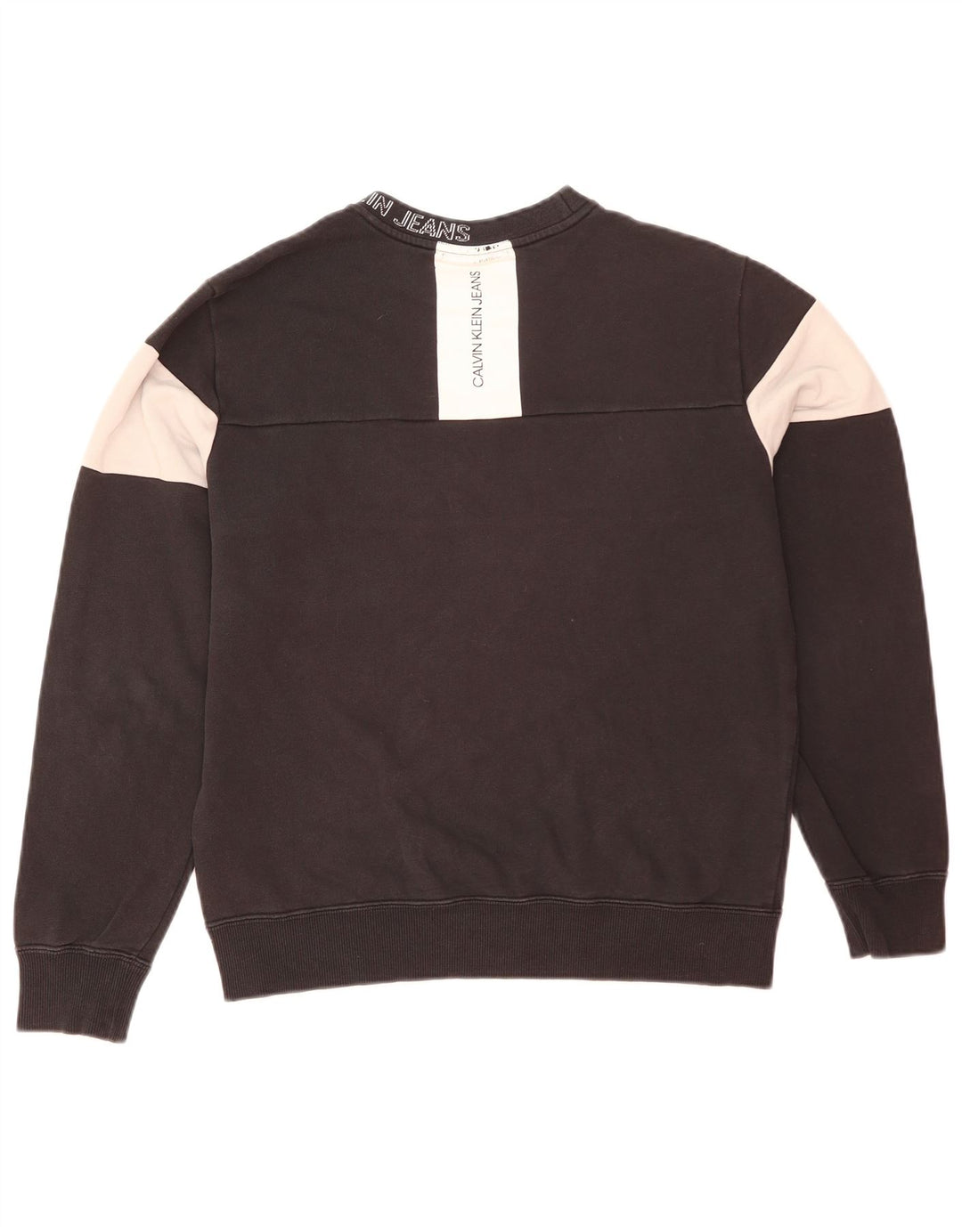 Calvin Klein Jeans Herren-Sweatshirt mit Grafik, Mittelschwarz, Farbblock